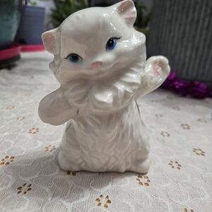 Charming Handmade Ceramic Cat Figurine
